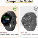 4 Pack for Garmin Venu 3s 41mm Screen Protector Case, Soft TPU Bumper Full Coverage Protective Accessories