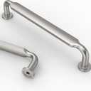 Asidrama 10 Pack 5 Inch(128mm) Brushed Satin Nickel Kitchen Cabinet Handles, Cabinet Pulls Kitchen Cabinet Hardware for Cupboard Drawer Pulls (5" Hole Center)