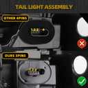 Dasbecan 3Pin Left Tail Light Assembly Compatible With 2017-2023 Tesla Model 3 Rear Driver Side Brake Outer LED Tail Lamp Replaces# 1077397-00-G 1077397-00-H (Red Signal)
