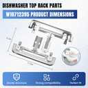 WDTA50SAHZ0 Upper Rack Parts W10712395 by AMI PARTS, Dishwasher Top Rack Fit for Ken-more Kitchen-aid Whirl-pool Dishwasher, Replace W10350375 AP5957560 WDT750SAHZ0 WDT970SAHZ0 WDT730PAHZ0