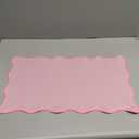 Hahafelt Scalloped Desk Mat Large Scalloped Piping Cute Desk Mat Aesthetic Preppy Table Pad Large Nonslip Pad with Edge Stitching Waterproof Gaming(Pink,23.6 x 13.8 Inches)
