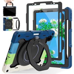 ROISKIN for iPad Air 5th 4th Generation Case (2022 2020) 10.9 inch & iPad Pro 11 Case 4th/3rd/2nd/1st Gen[Screen Protector, Pen Holder,15ft Drop Protection]with 360 Stand Hand Strap for Kids Women Man