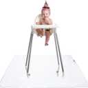Graco Under High Chair Mat - Waterproof & Washable Plastic Food/Spill Catcher - 50" Eating, Painting & Art Floor Cover, Clear (Pack of 1)