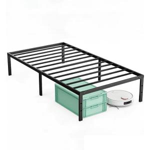 OLIXIS Twin Bed Frame, Heavy Duty Sturdy 12 Inch Metal Platform Bed with Storage Space, Enhanced Stability & Noise-Free, No Box Spring Needed, Easy Assembly