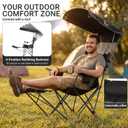 Nice C Heated 4-Position Reclining Canopy Umbrella Camping Chair (1 Pack)
Folding Chair, With Adjustable Shade, Backrest, Footrest, Cooler Bag, Cup Holder, for Camping, Beach, Sports