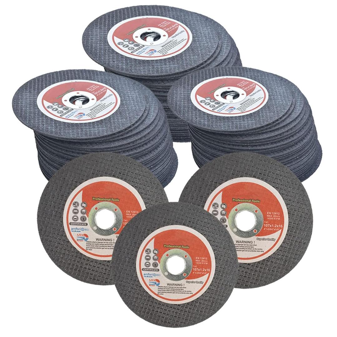 WFLNHB 100 Pack 4 Inch x 0.040 Inch x 5/8 Inch Metal and Stainless Steel Cut Off Wheels Fit for Angle Grinders