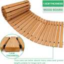 RELIANCER 6' Wooden Garden Pathway,Outdoor Roll Out Cedar Curved Walkway,Patio Path Decorative Garden Boardwalk Walkways,Weather-Resistant Roll Up Beach Wood Road Floor,Wedding Party Pathways