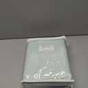 No Hook Shower Curtain and Liner Set,Mint Green Hotel Waffle Shower Curtain for Bathroom 75" L x 72" W