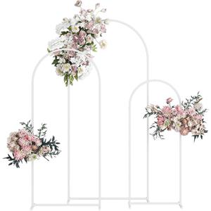 Wedding Arch, Metal Arch Backdrop Stand, Balloon Arch Stand Wedding Frame for Ceremony Decoration (White, 6FT, 5FT, 4FT Arch Backdrop)