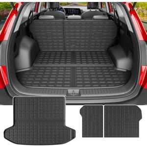 powoq Fuel&Hybrid Cargo Mat Compatible with 2023-2026 Kia Sportage Cargo Liner Trunk Mat TPE Backrest Liner Replacement for 2023-2025 2026 Kia Sportage Accessories (Trunk Mat with Backrest Mats)