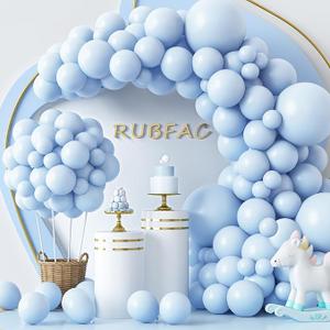 RUBFAC 129pcs Blue Balloons Different Sizes 18 12 10 5 Inch for Garland Arch,Party Latex Balloons for Birthday Party Wedding Anniversary Baby Shower Party Decoration