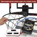 24 X 16 Inch Large Indoor Basketball Hoop for Kids Teens Adults, Over The Door Basketball Hoops with Electronic Scoreboard, Basketball Toys Birthday Gifts for Boys Girls