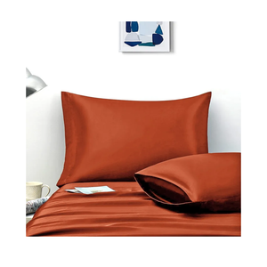 Ersmak Satin Pillowcase Queen Set of 2, 20" x 30" Ultra Soft & Silky Satin Pillow Cases for Hair and Skin, Wrinkle Fade Resistant Pillow Covers with Envelope Closure (Rust Orange)