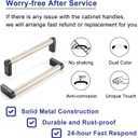 5 Pack 5 Inch Knurled Nickel and Black Cabinet Pulls Silver and Matte Black Cabinet Handles AP1311 Knurled Kitchen Hardware for Cabinets Drawers Dresser Cupboard Bedroom Bathroom Vanity