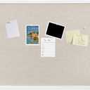 Linen Bulletin Board 24x36 Inch, Decorative Cork Board for Wall, White Wood Frame Pin Board for Vision Board, Memo, Photos & Office Home Wall Decor, 35.4" x 23.6"