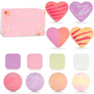 2025 Advent Calendar for Women, 12 Pcs Bath Salts & Shower Steamers Aromatherapy Gift Set, Christmas Countdown Box with Soothing Scents for Relaxation & Stress Relief (12 Pcs)