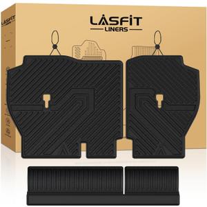 LASFIT Rear Seat Back Protector for Honda CRV 2023-2026 (Gasoline & Hybrid & e:FCEV), All Weather TPE Pet Friendly Custom Fit CR-V Second Row Back Seat Cover Backseat Mat Liner (Upper & Lower Postion)