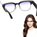 AI Smart Glasses with 8MP Camera, 1080P Anti-Shake Video, ChatGPT AI Assistant, Real-Time Translation, Open-Ear Audio, IP67 Waterproof, Photochromic & Anti-Blue Light Lenses for Men & Women