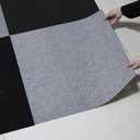 24" x 24" Carpet Tiles Peel and Stick, Non-Slip Squares Carpet Floor Tile, Easy DIY Install, Self Adhesive Carpet Squares for Kitchen Bedrooms Indoor Outdoor (20 PACK, Light Gray)