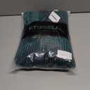 Women's Velvet V Neck Puff Sleeve Dress for Wedding Guest Cocktail Elegant Bodycon Party Midi Dress (Green, XL)