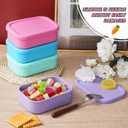 Layhit 4 Pcs Silicone Bento Box Lunch Box for Adult, 23.7 oz Reusable Sandwich Containers Food Storage with Lids Airtight for Lunch Meals Snacks, Dishwasher Freezer Safe (Fluorescent Multicolor)