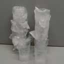 Ciaell 12 Pack Romantic Plastic Water Glasses - 14 Oz Clear Vintage Drinking Glasses, Embossed Ribbed Plastic Cups, Textured Striped Drinkware Set for Juice, Beverages, Beer, Cocktail