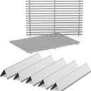 Spirit Grill Replacement Parts for Weber Spirit, 17.5" Grill Grates 15.3" Flavorizer Bars for Weber Spirit 300 & GS4 Spirit II 300, Spirit E-310 E-315 Grills with Front Control, for Weber 7639 7636