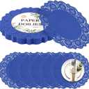 Kochorie 150 Pieces Lace Paper Doilies 12 Inches Round Blue Paper Doilies Disposable Decorative Placemats for Food Cakes Crafts Party Weddings Tableware Decoration