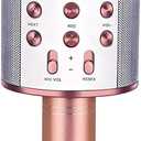 Wireless Bluetooth Karaoke Microphone Portable Handheld Mic Speaker 3-in-1 for All Smartphones Gifts