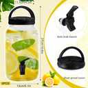 Havawish 2 Pcs 1 Gallon Plastic Beverage Dispenser with Spigot Clear Summer Kitchen Fridge Drink Dispenser for Parties Lemonade Juice Tea Beer Cold Water(Black,Cylinder)