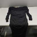 PRETTYGARDEN Women's Fall Off Shoulder Maxi Bodycon Dress Long Sleeve Ruched Fitted Club Dresses with Slit, Large Size