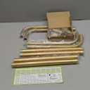 Gold Wrap Around Curtain Rods 66 to 120:Blackout Heavy Duty Adjustable Long Window Curtain Rod Room Darkening,Modern Industrial Curved French Return Metal Drapery Rod Easy Install,Brushed Gold