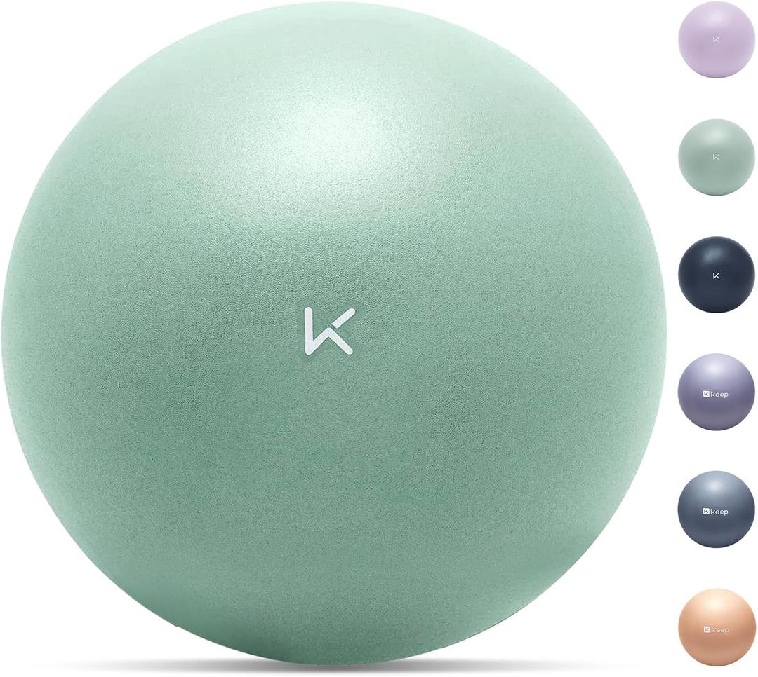 KEEP Exercise Ball Anti-Burst - Thickened Yoga Ball Pilates Ball for Physical Therapy, Fitness Ball for Workout, Core Strength and Physical Therapy (25cm, Pale Green)