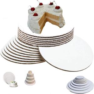 8 inch round cake circle 8 inch Cake Board Circle Quality great Sturdy White Corrugated Cardboard cake boards 8 inch round 100% Food Safe cake circles 8 inch Pack of 25 8 inch cake boards round