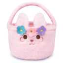 Easter Basket - Easter Baskets for Kids, Pink Plush Easter Bunny Baskets, Girls Easter Basket Empty, Cute Kids Bunny Basket for Boys Easter Gifts Easter Decor