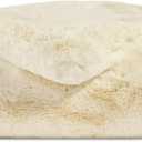 Cozy Earth Cuddle Blanket - Faux Fur Ultra-Soft Luxury Throw Blanket - Thick & Cozy Oversized Design for Lounging or Sharing - Machine Washable - Oversize Throw 80" x 60" Crme