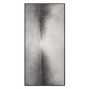 Framed Long Grey Abstract Vertical Wall Art, 18x56 In