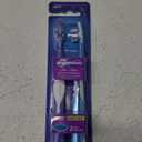 Sonic Battery Powered Toothbrush (2-Pack) (Blue/Purple) Soft Multi-Level Bristles for Whole Mouth, Vibrating Bristles Deep Clean, with Whitening Pads and Tongue Cleaner