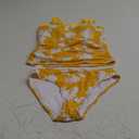 Beachsissi Women's Tummy Control Two Piece Bathing Suits Ruched Flower Print Tankini Set S