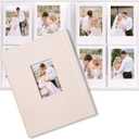 Vienrose Mini Polaroid Photo Album Book 208 Photos 2x3 Inch Pictures for Fujifilm Instax Mini 7s 8 9 11 25 26 40 50s 90 Evo Z2300 Instant Camera, Polaroid Snap Beige 1 Pack