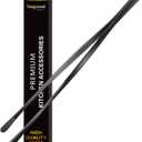 12-Inch Professional Kitchen & Cooking Tweezers Tongs - Stainless Steel Long Tweezer Tongs - Black Coated - BBQ,Plating,Multi-use