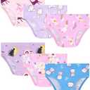 JAHSIYI Girls and Toddlers 100% Cotton Underwear Tagless Soft Panties Size  (5 Pack), 8T