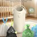 Grownsy Baby Diaper Pail, Odor-Locking Roll-Top Design, No Special Bag Required, One-Handed Use & Compact Design, Eco-Friendly Diaper Trash Can, Baby Stuff, Beige