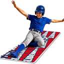 Baseball & Softball Sliding Mat Training Aid, Portable Baserunning Practice Mat with Instructional Guide, 87"