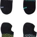 Hanes Women's Absolute Active No Show Socks (4-Pack) (5-9, Black)