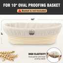 Walfos 6 Pieces 10 Inch Oval Bread Proofing Basket Cloth,Rattan Baking Dough Basket Cover Liner, Sourdough Banneton Proofing Cloth, Fermentation Basket Linen Liner for Baking Supplies