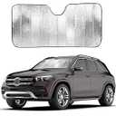EcoNour Accordion Foldable Windshield Sun Shade | Premium Reflective Sun Visor for SUVs & Pickups Windshields | UV & Heat Reflective Sunshade with Durable Dual-Layer Design | Large (58 x 28)