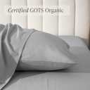 Bare Home 100% Organic Cotton Standard/Queen Pillowcase Set - Crisp Percale Weave - Pillowcases 2 Pack - Lightweight & Breathable (Standard Pillowcase Set of 2, Light Grey)