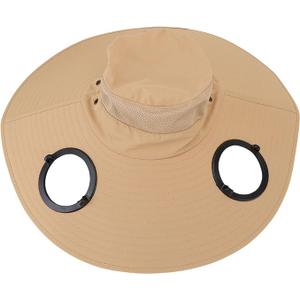 USB Rechargeable Solar Fan Hat Adjustable Sunshade Cool Breeze for Men Women Gardening Sun Hat