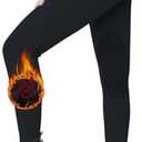 beroy Women Fleece Lined Horse Equestrian Riding Pants Breeches Winter Ladies Knee Patch Riding Horseback Pant with Pockets M